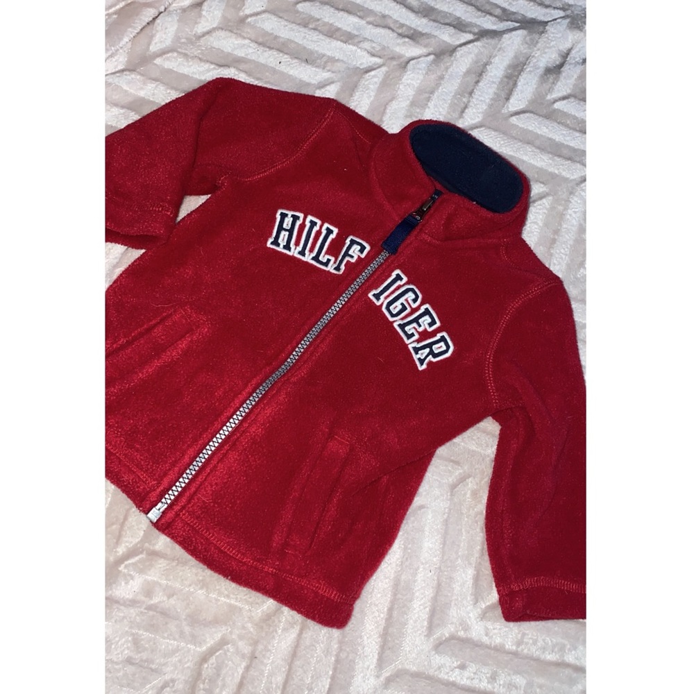 Red fleece Tommy Hilfiger jacket